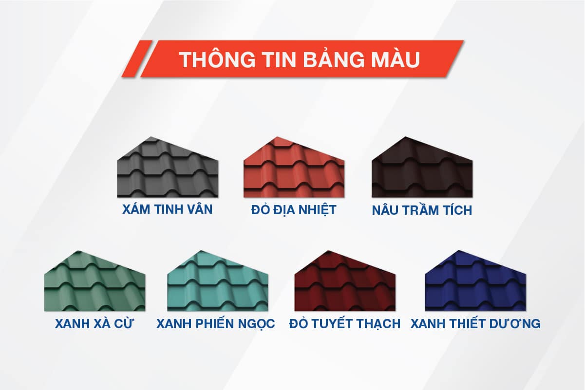 Mái Ngói Màu Sắc Đa Dạng